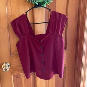 Button up crop top from SHEIN. Worn once.